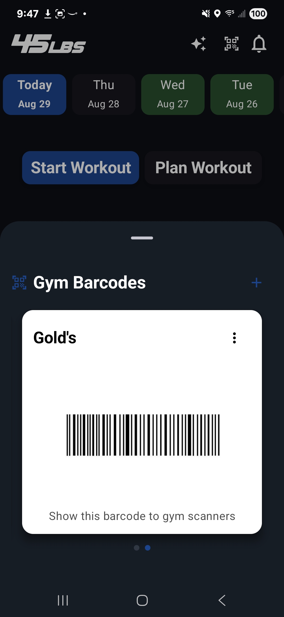 Gym Barcode Upload Interface