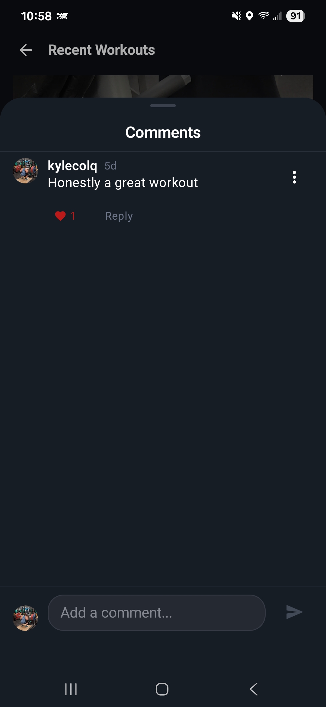 Comments and Social Interface