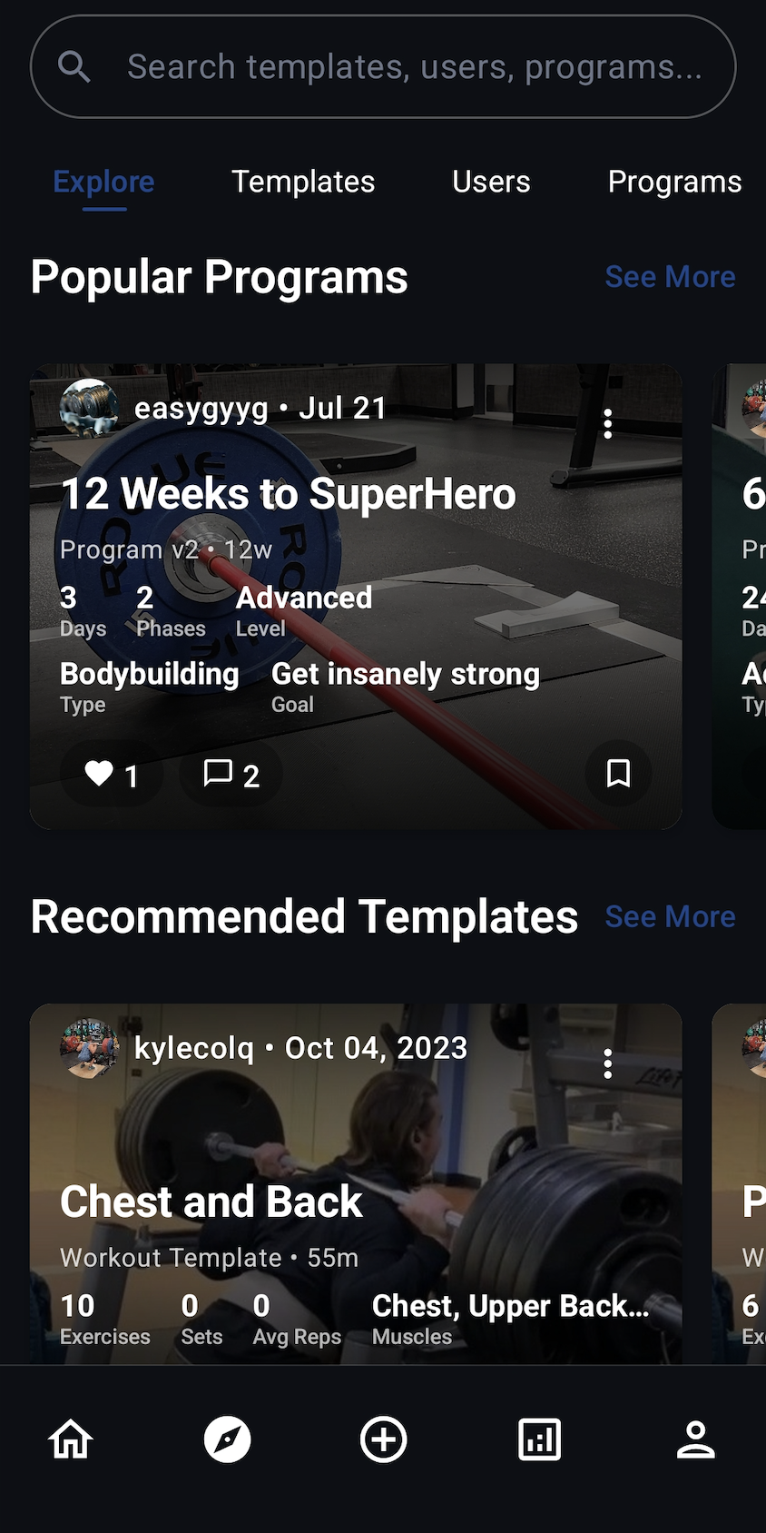 Community Explore Interface